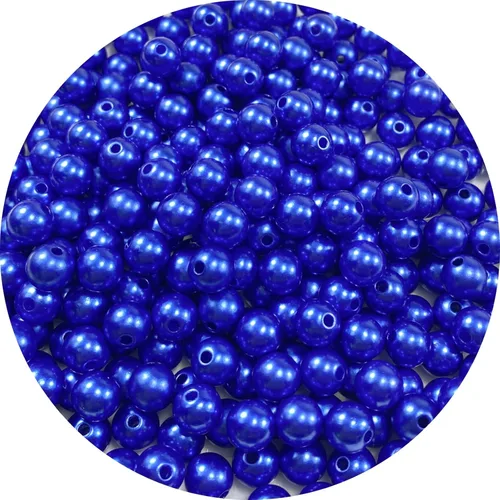Miniatura 17 de 300 cuentas de perlas para manualidades, perlas de resina de 0.315 pulgadas para hacer joyas, cuentas redondas sueltas con agujero para collares