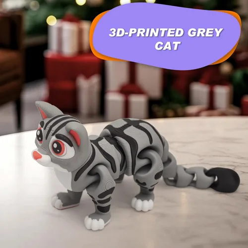 Miniatura 84 de Yipintang Criaturas Impresas en 3D Animales Flexibles - Juego de Animales Fidget de 7 Pulgadas para Decoración de Estantes (Pareja de León Adulto)