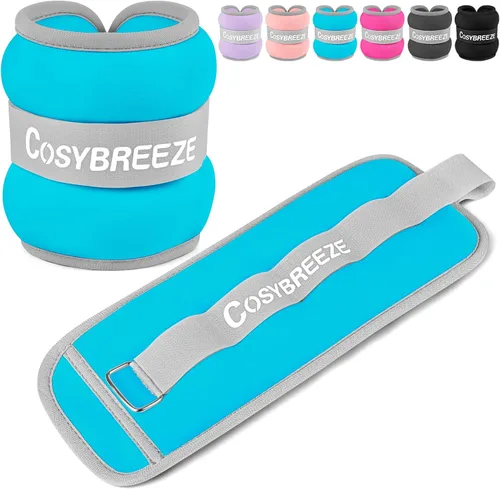 Miniatura 9 de Pesas de tobillo de 1/2/3/4/6/8/10 libras, 1 par de pesas de muñeca y pierna para mujeres y hombres, fuerza pesada para caminar, correr, trotar