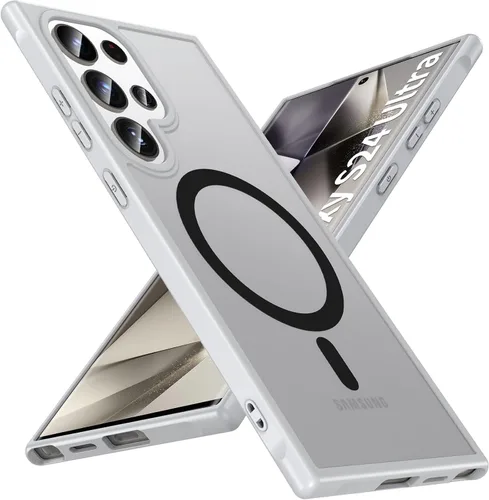 Miniatura 19 de OWKEY Funda magnética para Samsung Galaxy S23 de 6.1 pulgadas, para Magsafe con protector de pantalla, protección de grado militar, a prueba