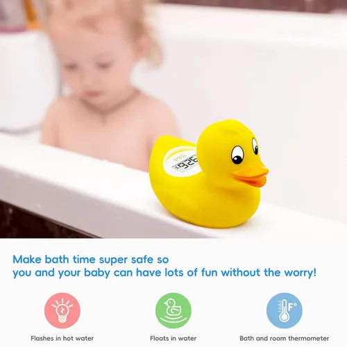 Miniatura 2 de b&h Termómetro digital de baño para bebé, termómetro flotante de temperatura de agua seguro para bebés y juguete para el baño del bebé, pantalla