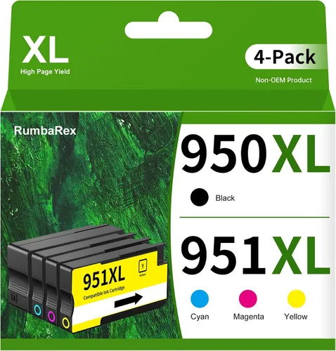 950XL 951XL - Paquete combinado de cartuchos de tinta de repuesto para HP 950 951 XL para OfficeJet Pro 8600 8610 8615 8620 8100 8630 8660 8640