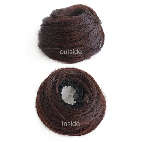 Miniatura 20 de 2 extensiones de moño de cabello, accesorio de peluca, extensiones de cabello rizado y ondulado, extensiones de cabello recogido, extensión de moño