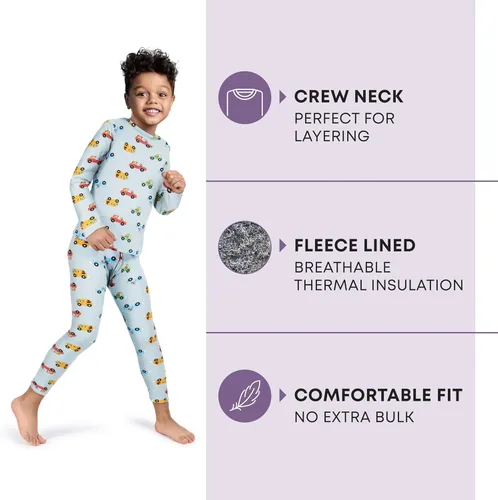 Miniatura 83 de Rocky Ropa interior térmica para niños, ropa interior larga para niños, capa base para clima frío/esquí