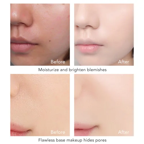 Miniatura 7 de Base de cojín de aire de cabeza de hongos, crema BB hidratante nude corrector mate de larga duración, Air Heads CC Cream maquillaje facial (natural)