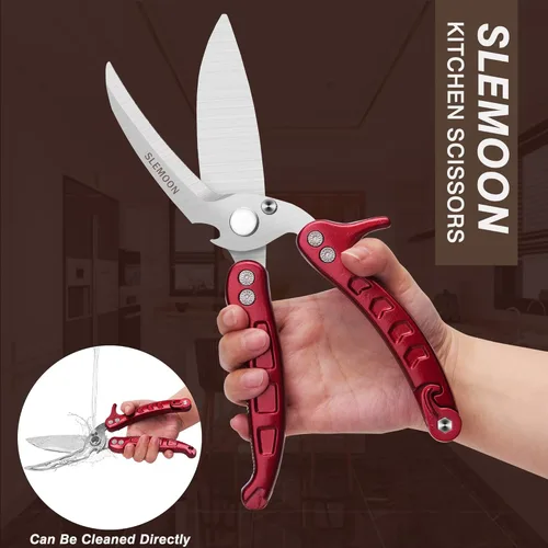Miniatura 2 de Tijeras de cocina resistentes para aves de corral para cortar carne, aptas para lavavajillas e inoxidables, tijeras de cocina para pollo, pavo