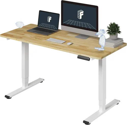 Miniatura 39 de FlexiSpot E6 Bamboo - Escritorio eléctrico de pie de 3 etapas con motor dual de 48 x 24 pulgadas, soporta 220 libras, altura ajustable con ajustes
