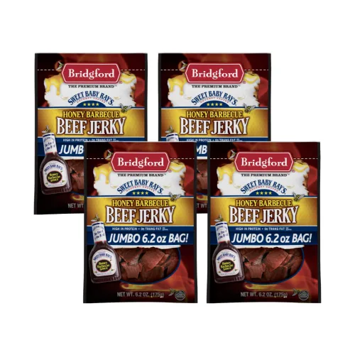 Miniatura 15 de Bridgford Sweet Baby Ray's Beef Jerky Sweet N Spicy - Paquete de 2 unidades de 6.2 onzas, cecina de res picante endulzada con alto contenido