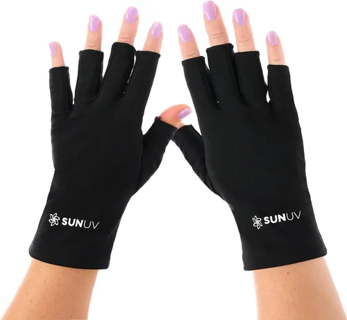 Miniatura 7 de SUNUV Guantes LED para Uñas de Gel, Guantes Anti UV UPF 50+ para Lámpara de Uñas de Gel, Guantes UV Profesionales para Técnicos de Uñas guantes