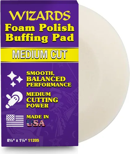Miniatura 10 de Wizards 11204 Almohadilla de pulido de espuma amarilla – Almohadilla de pulido para búfer orbital – Corrección de pintura automática – Accesorio DA