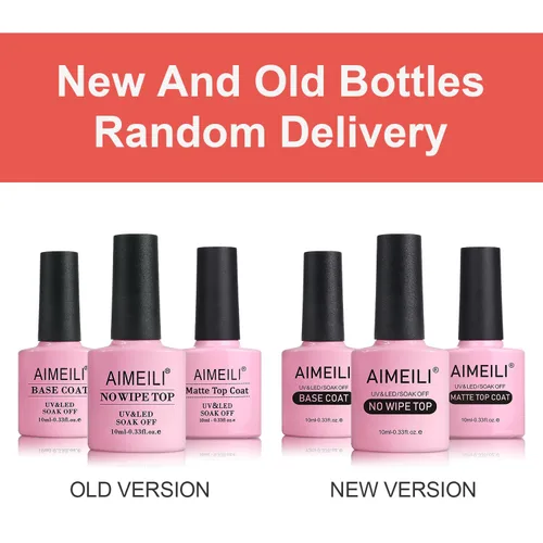 Miniatura 7 de AIMEILI Soak Off U V LED Hema Free Cruelty Free Vegan Gel Nail Polish – Capa base, capa superior mate y capa superior no limpia, juego de 0.3 fl oz