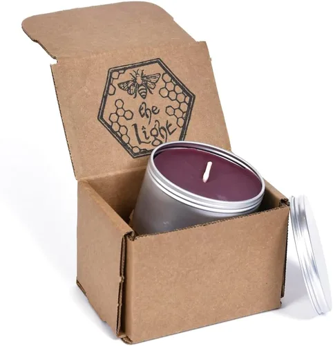 Miniatura 39 de BeeTheLight Vela de Cera de Abeja en Tarro - 100% Cera de Abeja Pura de EE.UU. en Recipiente de Vidrio - Vainilla y Miel
