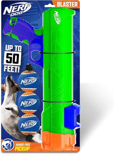 Miniatura 17 de Nerf - Juguete de pelota de tenis para perro, ideal para pescar, recarga manos libres, lanza hasta 50 pies, pelotas incluidas, varios tamaños