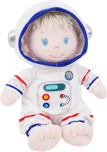 June Garden Dulce Dolly Astronauta de 12 pulgadas - Muñeca de bebé de peluche ultrasuave para el nacimiento en adelante - Atuendo de traje espacial
