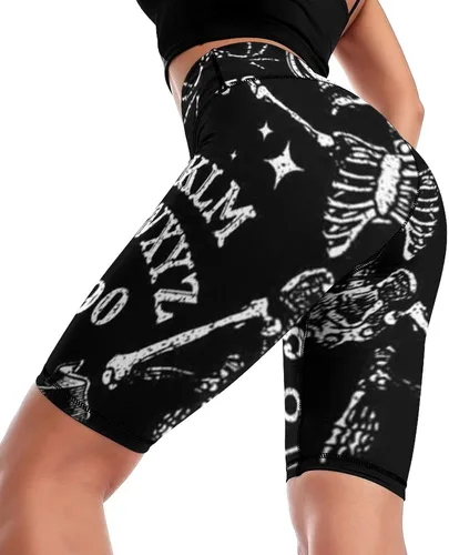 Miniatura 3 de AMRANDOM Pantalones cortos de compresión de cintura alta para mujer con bolsillo