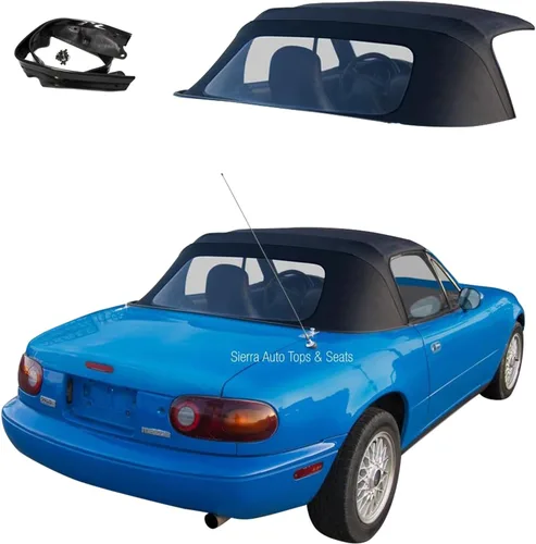 Repuesto de techo de convertible completo de vinilo para Mazda Miata Cabriolet 1990-2005 con ventana de plástico transparente y protección contra la