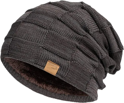 Miniatura 62 de Vgogfly Slouchy Beanie for Men Winter Hats for Guys Cool Beanies Mens Lined Knit Warm Thick Skully Stocking Binie Hat