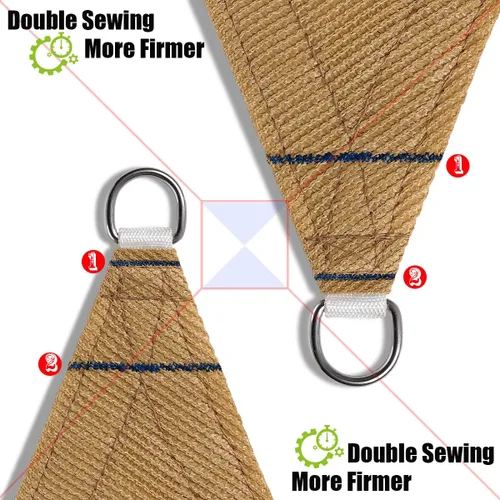 Miniatura 5 de Toldo tipo vela para patios, pérgolas, patios traseros, jardines y exteriores, rectangular, tela para sombra que bloquea los rayos ultravioleta, 6 x