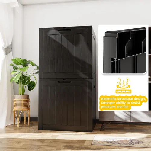 Miniatura 6 de ROJIK Caja de almacenamiento para exteriores, muebles de patio, herramientas de jardín, cojines, accesorios de piscina, caja de resina impermeable