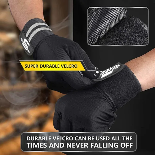 Miniatura 2 de SAWANS Guantes de levantamiento de pesas Gimnasio Entrenamiento Fitness Muñequera Soporte Hombres Mujeres Guantes sin dedos Pantalla táctil de dedo
