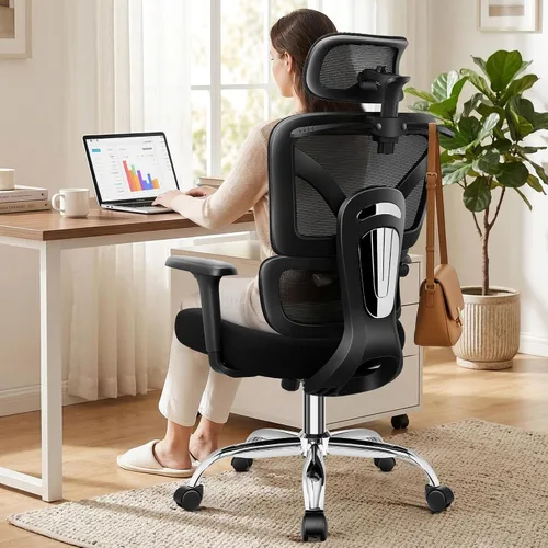 Miniatura 2 de Ergonomic Office Desk Chair, Breathable Mesh Office Chair with Lumbar Support, Computer Desk Chairs Comfy for Home Office, Work, Study, 300LBS