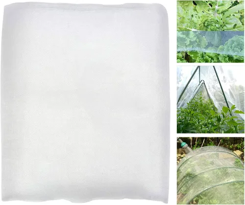 Red de jardín de 4 x 12 pies, malla fina para protección de plantas, mosquitos, pájaros, barrera de malla para verduras, frutas, flores, camas