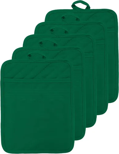 Miniatura 27 de Soporte para olla de horno con bolsillo, de algodón, resistente al calor, para cocina, almohadilla caliente, guantes de horno para cocinar y Gris
