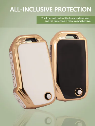 Miniatura 4 de ontto Funda para llavero de 4 botones para Kia, compatible con llave remota plegable, suave y duradera, funda de llave de TPU para Kia Seltos Forte