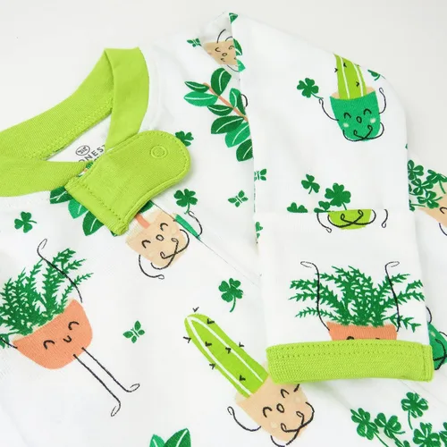Miniatura 2 de HonestBaby Footed Sleep & Play Pajamas Organic Cotton for Infant Baby Girls (LEGACY)