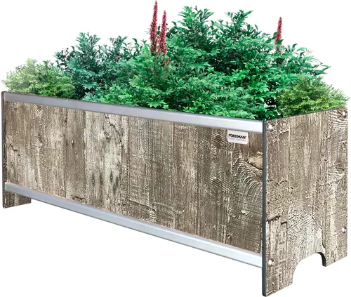 Miniatura 9 de Foreman Cama de jardín elevada (36 x 12 x 14 pulgadas) resistente a la intemperie, maceta para exteriores con drenaje para camas de verduras