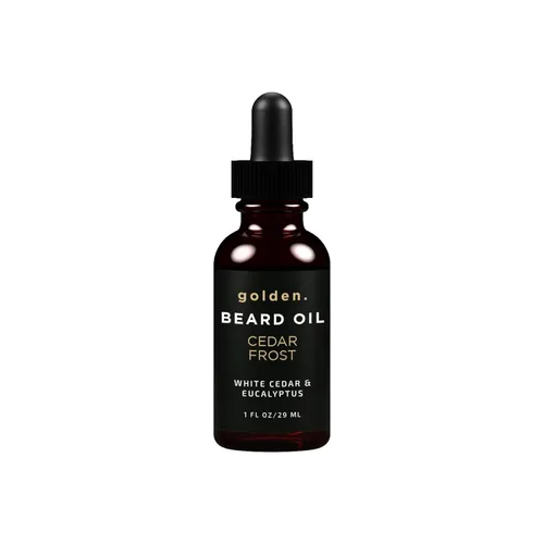 Golden Grooming - Aceite de barba para hombres, acondicionador natural para barba con almendra dulce, jojoba dorada y aceite de argán, suavizante