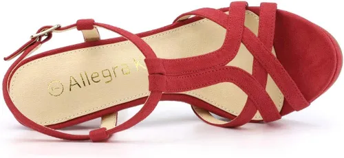 Miniatura 5 de Allegra K Sandalias de tacón de aguja con correa en T para mujer