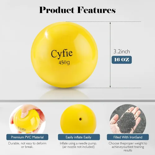 Miniatura 7 de Cyfie Pelotas de béisbol con peso para entrenamiento de bateo, pelotas pesadas para práctica de bateo, pelotas de sóftbol ponderadas