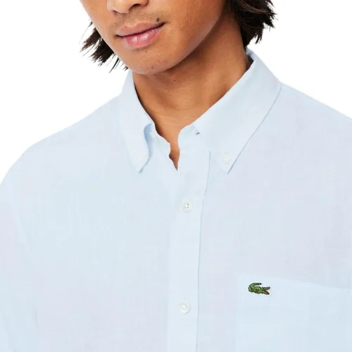 Miniatura 2 de Lacoste Camisa casual de lino con botones para hombre
