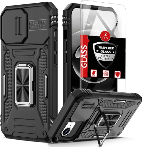 Miniatura 30 de Funda para iPhone 12 Pro Max con 2 protectores de pantalla, cubierta deslizante integrada para cámara para 12Pro Max, funda para teléfono