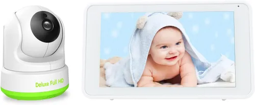 Miniatura 7 de CasaCam BM240 Monitor de video para bebés con pantalla táctil de 5 pulgadas y cámara HD clip, audio bidireccional, canciones de cuna, luz nocturna