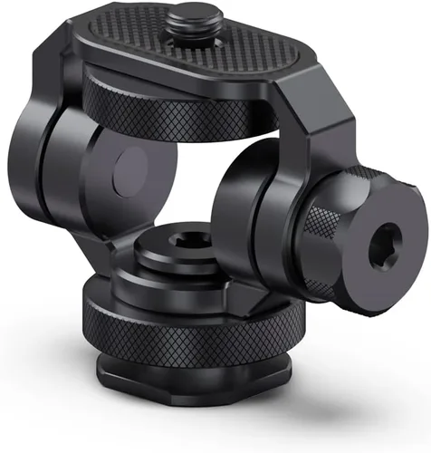 Soporte para monitor de campo con zapata fría para monitor de 5 pulgadas y 7 pulgadas, giratorio e inclinable con montaje de tornillo estándar de 1/4