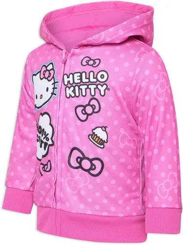 Miniatura 2 de Hello Kitty Sudadera con capucha y cremallera para niñas, para bebés, niños pequeños y niños pequeños