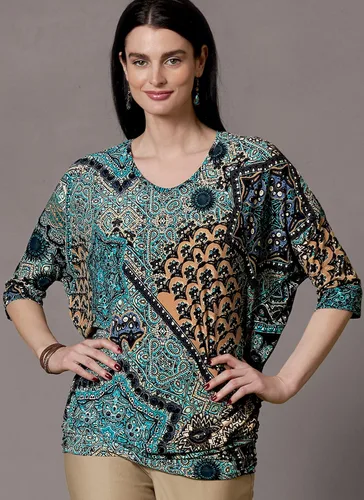 Miniatura 5 de Butterick Misses' Top/Tunic, Code B6854 - Kit de patrones de costura, tallas 8-10-12-14-16, multicolor