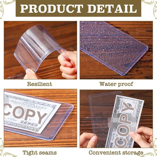 Miniatura 4 de Yexiya 600 soportes para billetes de dólar de PVC, fundas protectoras transparentes para billetes, 6.9 x 2.95 pulgadas