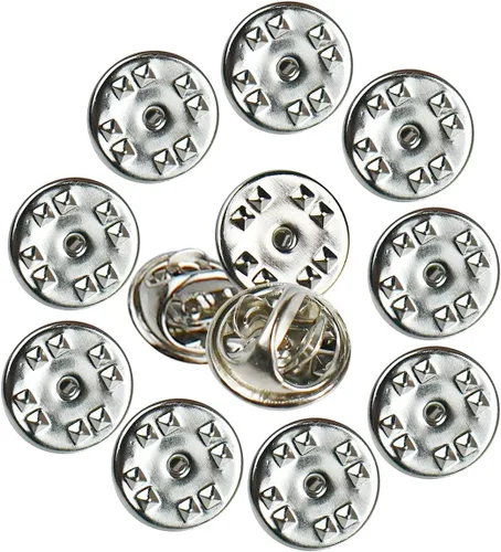 Miniatura 6 de 100 piezas traseras de alfiler, parte trasera de pasador de bloqueo de metal, embrague de latón para broche, corbata, sombrero, insignia, reemplazo