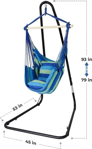 Miniatura 3 de Silla hamaca con cuerdas Sorbus para uso en interiores o exteriores
