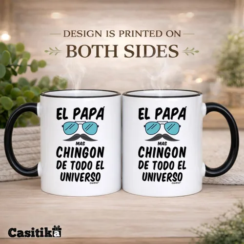 Miniatura 4 de Casitika El Papa Mas Chingon De Todo El Universo – Divertida taza de regalo para papá español para el Día del Padre, Cumpleanos o Día del Padre.
