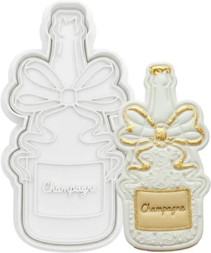 Miniatura 28 de Juego de 11 cortadores de galletas de amor con sello 3D de ácido poliláctico (PLA) para cocina, pastel, vestido de boda, formas de anillo de amor