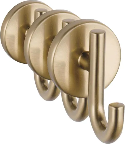 Miniatura 9 de Delta Trinsic (1 paquete) Ganchos para toallas Brilliance de acero inoxidable individuales para baño montados en la pared para batas y toallas
