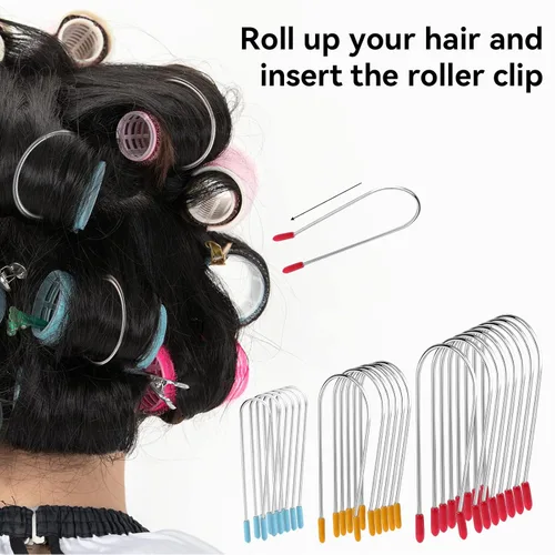 Miniatura 5 de Vin Beauty Kit de repuesto de clips para rizadores en caliente, 20 piezas de acero inoxidable para rodillos eléctricos, se adapta a rodillos
