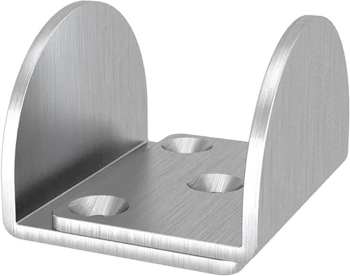 Miniatura 10 de JUBEST Guía de piso de acero inoxidable para montaje en pared, herrajes para puertas corredizas de granero de hasta 1-3/4 "W 1-7/8 "H