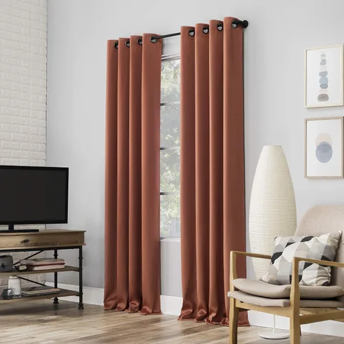 Miniatura 54 de Sun Zero Nordic - Juego de 2 paneles de cortinas con ojales de grado teatral extremo 100% opacas, 104" x 96" (2* 52" x 96"), cortinas opacas blanco