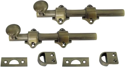 Miniatura 30 de QCAA Perno de puerta holandés de latón macizo, 36 ", latón pulido lacado, 1 paquete, hecho en Taiwán 35.8 in - Latón pulido lacado