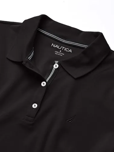 Miniatura 5 de Nautica Camisa polo de manga corta de 3 botones transpirable 100% algodón para mujer